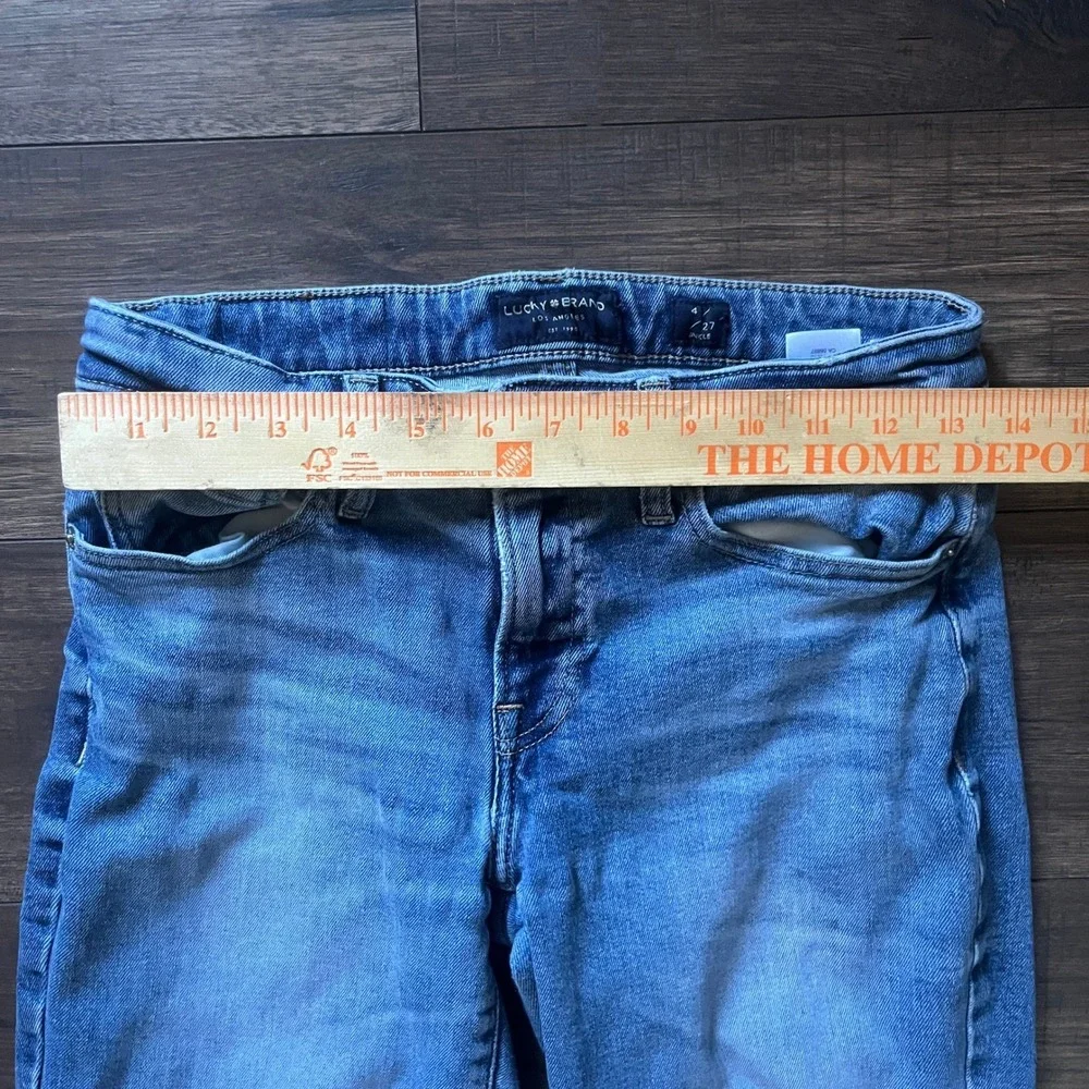 Lucky Brand Womens Ankle Straight Leg Jeans Medium Wash Blue Size 4 27